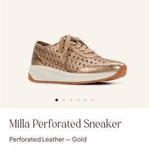 Patricia Nash Gold Perforated Sneakers